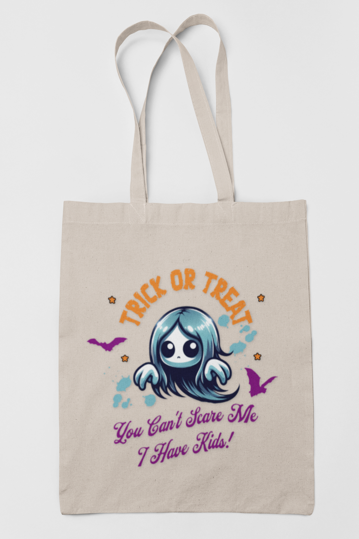 Halloween Tote Bag - Trick or Treat Cotton Canvas Bag, Reusable Eco-Friendly Fall Tote, Spooky Season Gift, Cute Halloween Accessory