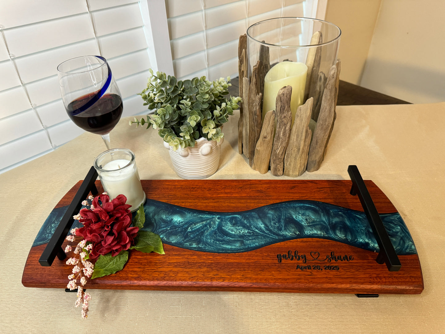 Personalized Charcuterie Board, Epoxy Charcuterie Board, Serving Board, Cheese Tray, Wedding Gift, Anniversary Gift, Realtor Gift