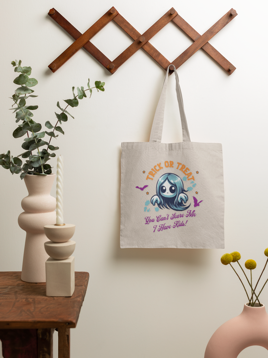 Halloween Tote Bag - Trick or Treat Cotton Canvas Bag, Reusable Eco-Friendly Fall Tote, Spooky Season Gift, Cute Halloween Accessory